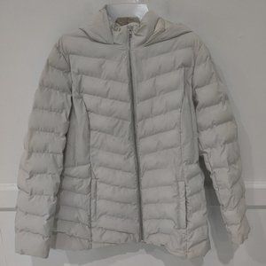 SOILED 32 Degrees Heat Womens Winter Tech Hooded Puffer Jacket Size L $125 9D063